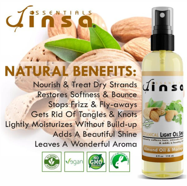 Almond & Moringa Botanical Light Oil Spray (NEW 6oz) - Image 2