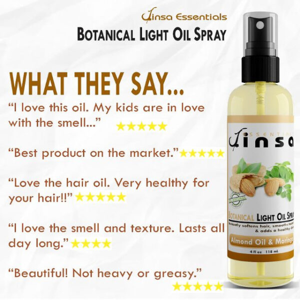 Almond & Moringa Botanical Light Oil Spray (NEW 6oz) - Image 4